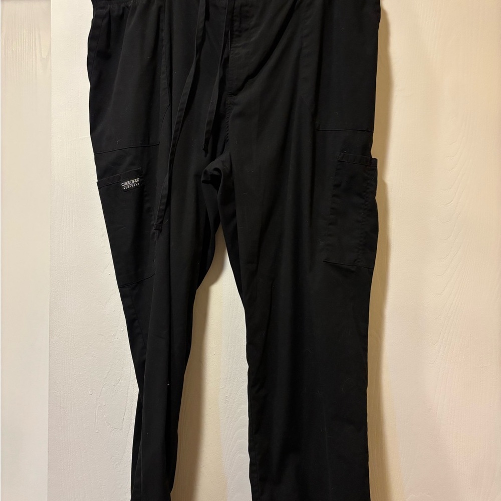 Cherokee Black Men's Cargo Pants with Drawstring Waist